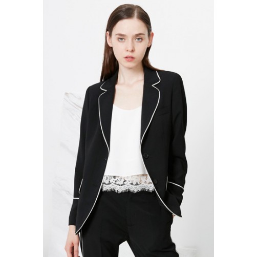 Trim Lapel Blazer