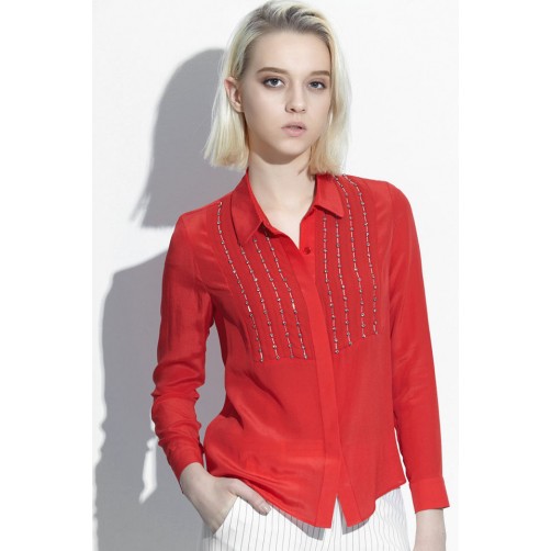 Beading Button Down Shirt