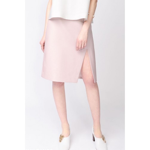 Slit Knee Length Skirt