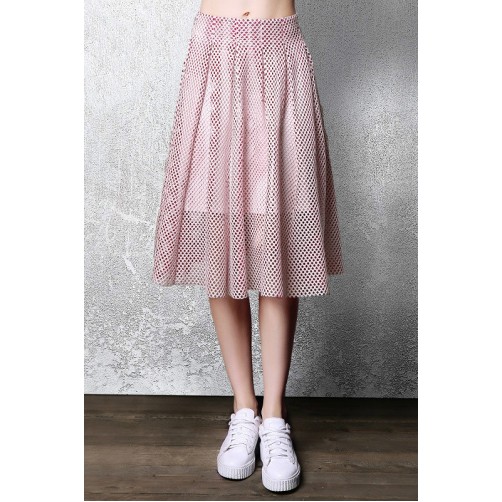 Hollow Out Flare Skirt