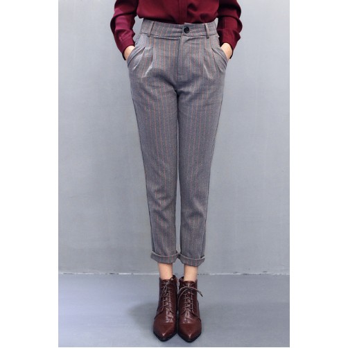 Striped Skinny Leg Pants