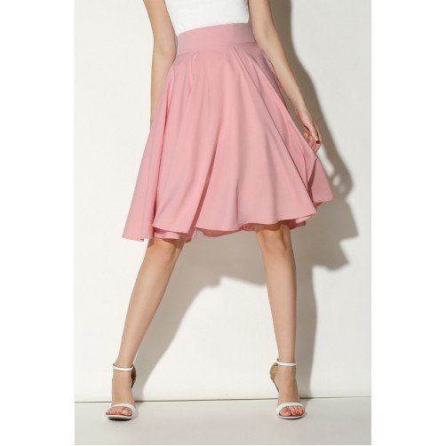 Solid Color Flare Skirt