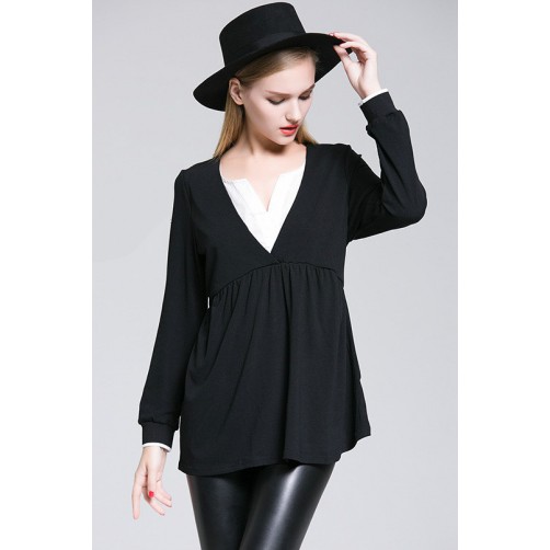 Notch Neck Blouse